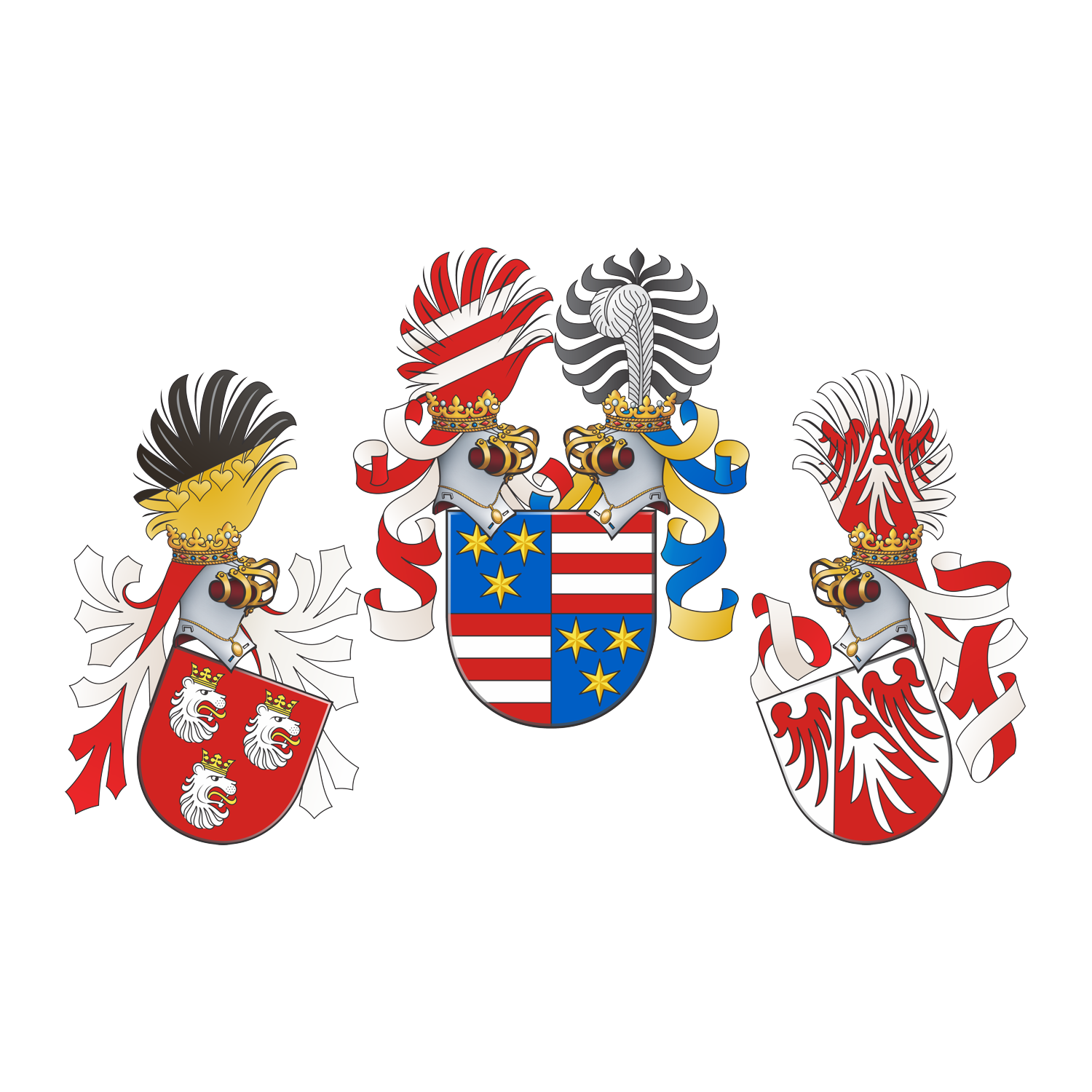 Oblikovanje grbov. Grbi grofov in knezov Celjskih. Grboslovje.si, Aleksander Hribovšek